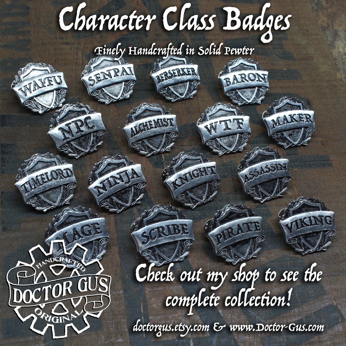 Monk Badge - RPG Character Class Pin